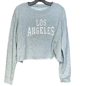 Aero cropped Los Angeles sweatshirt gray oversized top size medium